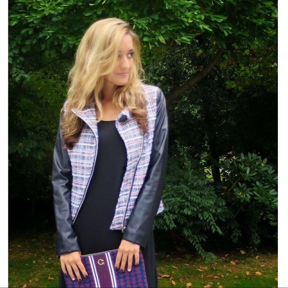 Rhyme tweed & leather jacket